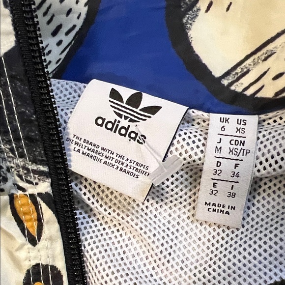 Adidas X Farm Rio Collab Bold Leaf Pattern Jacket size XS oversized fit - Picture 8 of 17